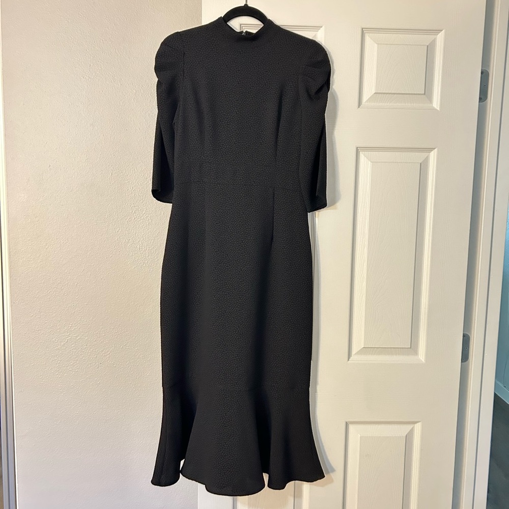 Seed Heritage dress / black / pebble design / trumpet style